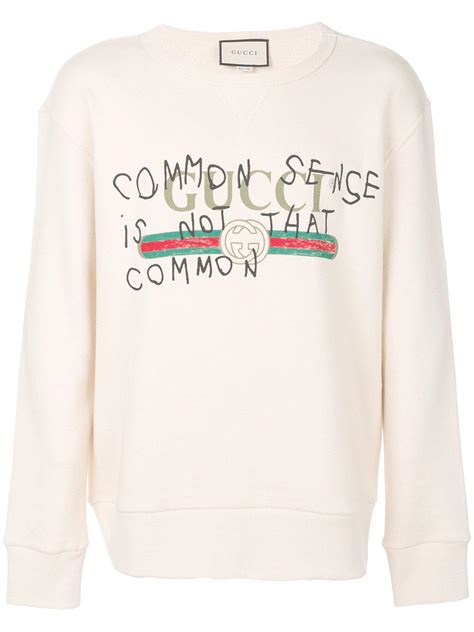 gucci common sense isnt so common sweater